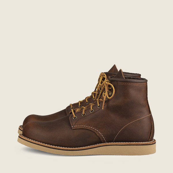 Red Wing Mens Rover - 6-inchr Rough & Tough Leather - Heritage Boots Dark Brown - 5324OSUEB